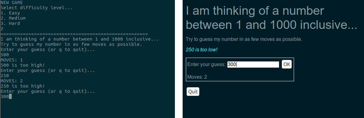 comparison of user interfaces